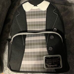Loungefly Black and White Plaid Men's Backpack